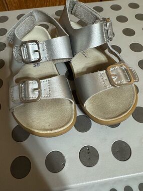 Merrell Bare Steps Toddler Silver Buckle Sandals - Comfortable Everyday Wear